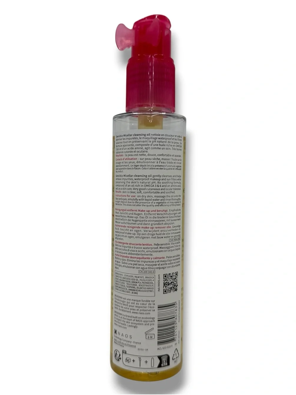 Bioderma Sensibio Micellar Cleansing Oil 5 oz Gentle Face Cleanser